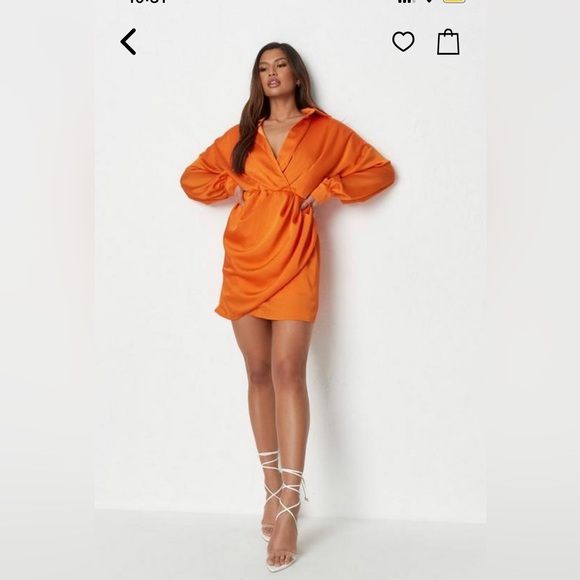 missguided orange satin dress Missguided strappy cowl midi satin dress in rust